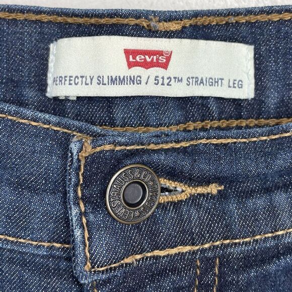 LEVIS Jeans Womens 31 Perfectly Slimming 512 Straight-Leg Denim Blue Stretch - Picture 5 of 8